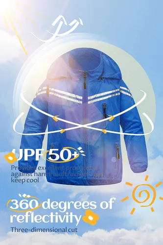 Vista 5 de CREATMO US Chaqueta de lluvia reflectante para niños y niñas, rompevientos ligera e impermeable con capucha extraíble