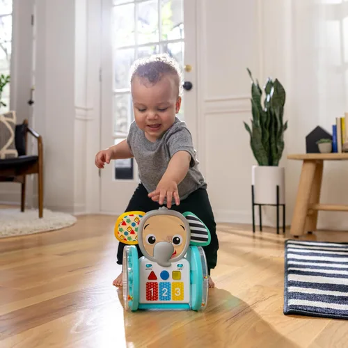 Vista 12 de Juguete de bebé para gatear Baby Einstein Chase & Tap Earl, con espejo y música, para bebés de 6 meses en adelante (Paquete de 4)