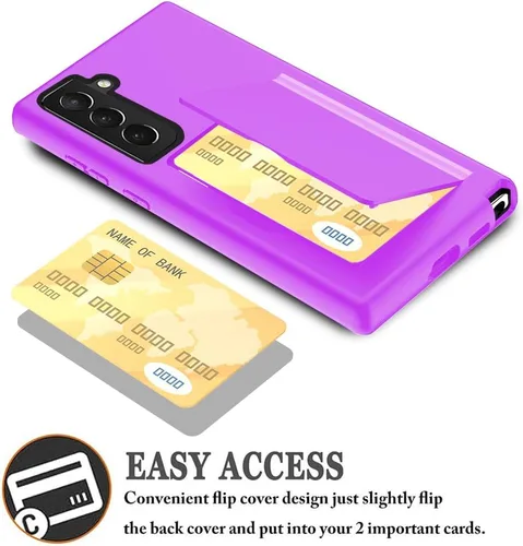 Vista 3 de Asuwish Funda para Samsung Galaxy S23 Plus S23+ 5G con protector de pantalla de vidrio templado y ranura para tarjetero, soporte para celular