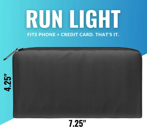 Vista 2 de Bolsa para correr, soporte delgado para teléfono con ranura para tarjeta de crédito, riñonera para hombres y mujeres, riñonera para corredores