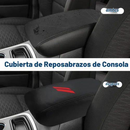 Vista 4 de INTGET Funda para reposabrazos de consola central de automóvil para Dodge Durango Accesorios 2011-2020, funda de cuero para reposabrazos, funda