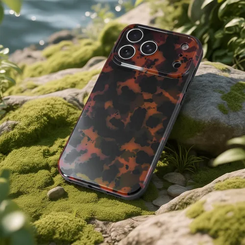 Vista 9 de Funda para iPhone 17 Pro, cubierta delgada de TPU con diseño de caparazón de tortuga ligera para mujeres, soporte para teléfono con protección Carey