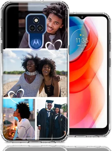 Vista 4 de Funda personalizada con collage de fotos para Motorola Moto G Play 2021 – Diseña tu propia funda de collage de fotos con múltiples imágenes