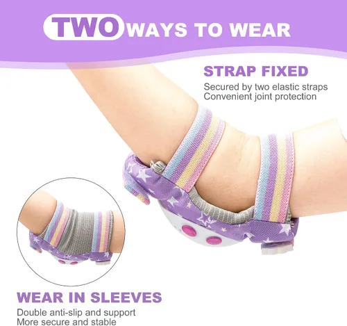 Vista 4 de Rainbow Unicorn - Patines para niños con equipo de protección, morado, talla S