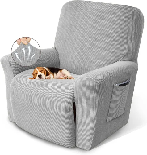Vista 19 de KEKUOU Fundas para sillón reclinable, fundas para sillón reclinable Lazy Boy, fundas elásticas para sofá, 1 pieza de protector de muebles con parte
