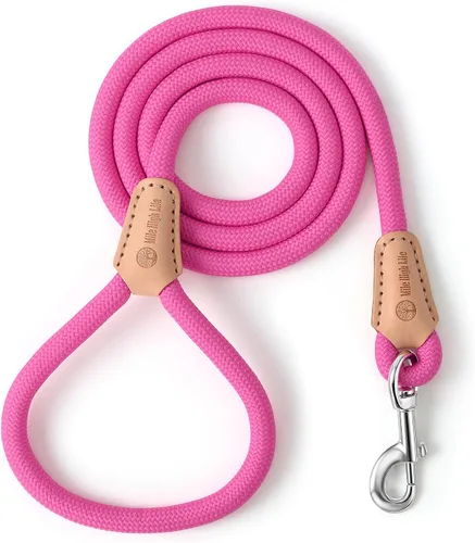 Vista 18 de Mile High Life Correa corta para perro, correa corta para perros grandes, correa reflectante con punta de cuero, correa resistente para perros