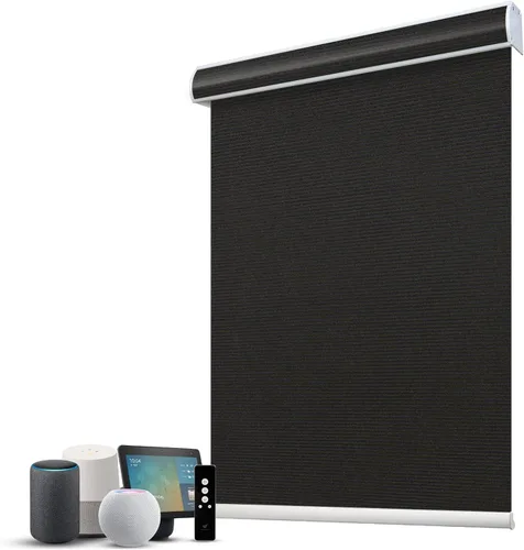 Vista 21 de SmartWings Persianas Motorizadas con Filtro de Luz, Compatible con Matter Thread Homekit Z-Wave Alexa Google, Persianas con 70% de Opacidad Safari