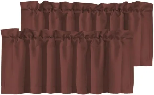 Vista 26 de H.VERSAILTEX - Cenefa térmica para ventana con dobladillo para barra, para oscurecer las habitaciones; ideales para la cocina, 52” x 18” Gris paloma