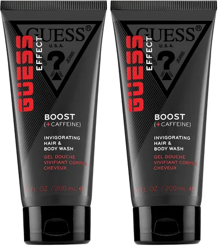 Vista 2 de GUESS Effect Grooming BOOST - Gel de baño 2 en 1 con cafeína para hombres, 6.7 onzas líquidas