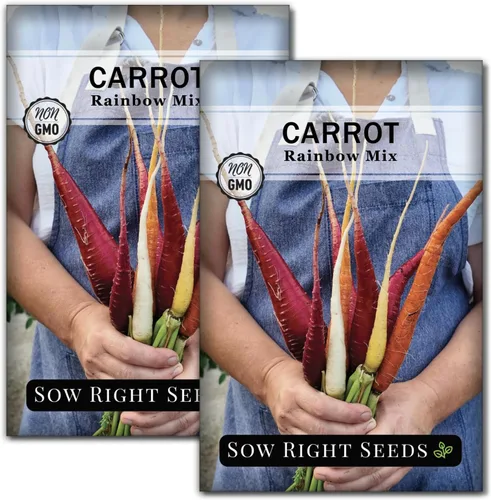 Vista 7 de Sow Right Seeds - Semillas de zanahoria Rainbow Mix para plantar - Paquete de reliquia sin OMG con instrucciones para plantar un huerto casero