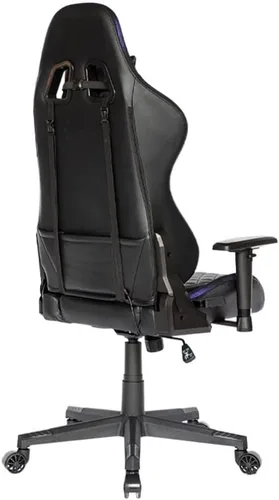 Vista 5 de TOEWOE Silla de juegos con luz LED, silla de oficina, silla de computadora de respaldo alto, silla giratoria ergonómica ajustable con reposacabezas