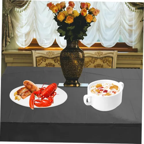Vista 5 de ABOOFAN Rectangular Tablecloth 137x183cm 5pcs Grease-Proof Disposable for Party Birthday Oil-Resistant DIY Table Cover
