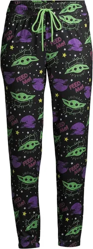 Vista 4 de Briefly Stated Mandalorian Baby Yoda - Pantalones de pijama capri para mujer