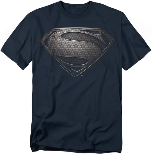 Vista 11 de Popfunk Camiseta negra clásica de Superman Man of Steel Movie Grey Shield Sm Shield - Negro