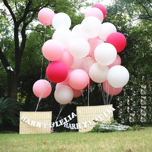 Vista 2 de Globos grandes de 36 pulgadas, 15 globos de látex gigantes, globos gigantes de látex, globos gigantes para cumpleaños, bodas, fiestas, festivales