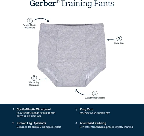 Vista 6 de Gerber Baby Boys' Infant Toddler 4 Pack Potty Training Pants Underwear