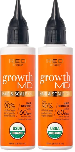 Vista 7 de RED by Kiss Aceite fortalecedor del cabello con aceites orgánicos 100% naturales y certificados por USDA para el crecimiento del cuero cabelludo