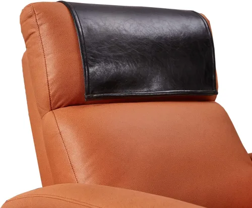 Vista 10 de Protector antideslizante para reposacabezas reclinable, lavable de piel sintética, fundas para reposacabezas para silla reclinable, fundas Beige