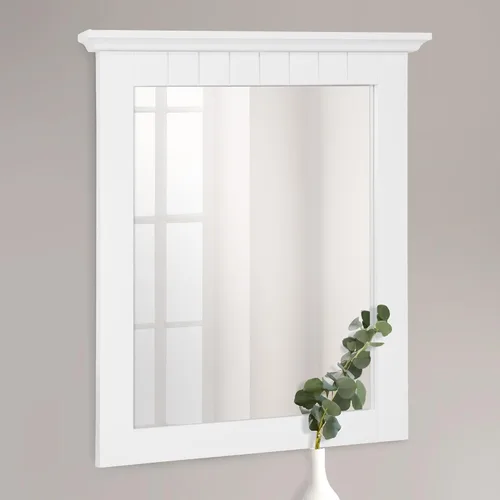 Vista 8 de Design House 541581-WHT - Espejo rectangular de pared con marco de madera tradicional, para sala de estar, dormitorio, baño, 24 pulgadas de alto x