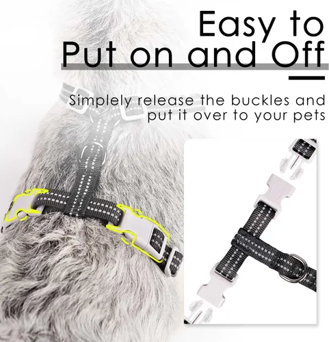 Vista 5 de ThinkPet Arnés de ventilación reflectante transpirable suave sin tirones para cachorros, chaleco de ventilación para cachorros pequeños y medianos