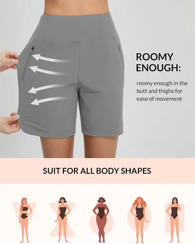 Vista 80 de baleaf Traje de baño de cintura alta de 3, 5, 7, 9 pulgadas, para mujer, de secado rápido, con bolsillos