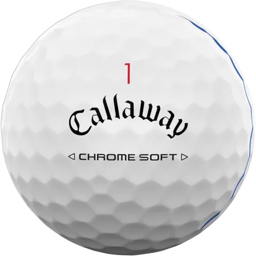 Vista 3 de Pelotas de golf Callaway Golf Chrome Soft Pista triple (blanco)