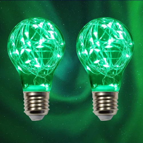 Vista 18 de Bombilla decorativa morada, bombillas LED de hadas moradas de 2 W, bombillas lindas equivalentes a 15 W para lámparas colgantes, recámara, sala