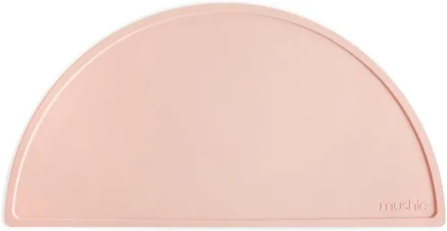 Vista 34 de mushie Mantel individual de silicona para niños, diseño antideslizante sin BPA (margarita negra)