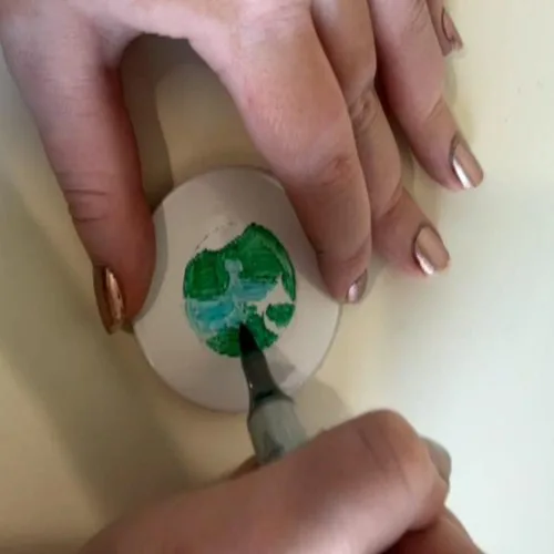 Vista 4 de Botón pinback blanco liso para manualidades DIY - BRILLANTE
