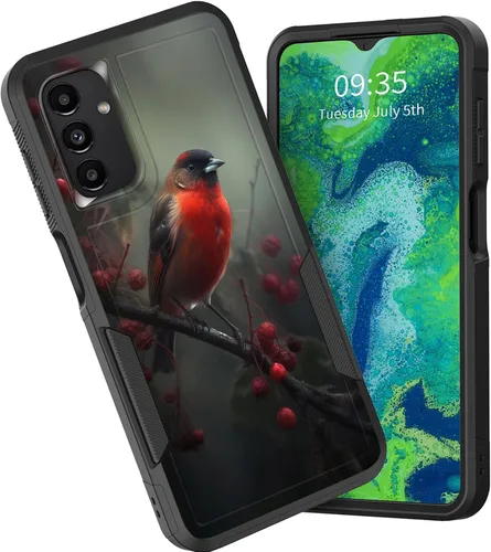 Vista 24 de Funda protectora para Galaxy A13 5G, doble capa híbrida resistente a prueba de golpes, policarbonato duro, silicona suave, TPU, funda protectora