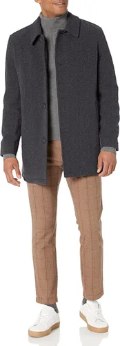 Vista 4 de Cole Haan Men's Button Up Wool Plush Car Coat
