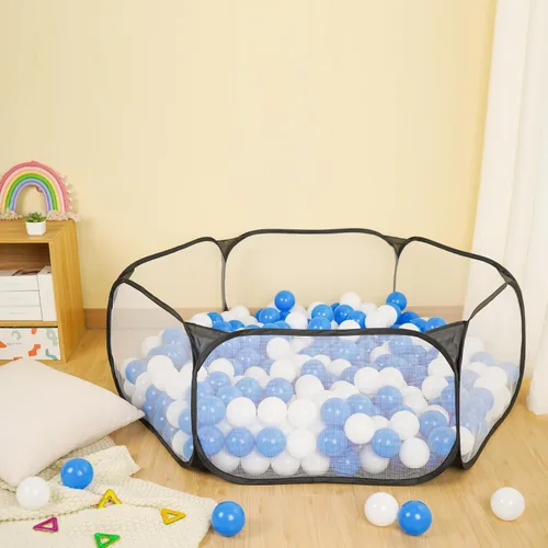 Vista 2 de STARBOLO Tienda de campaña para niños con pelotas, plegable para niños pequeños, piscina de pelotas, valla de gateo para interiores y exteriores