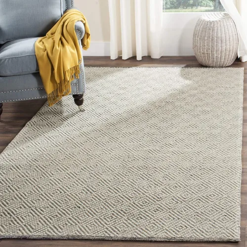 Vista 17 de SAFAVIEH Colección Natura - Alfombra decorativa de 2 x 3 pies, azul, lana hecha a mano, ideal para áreas de alto tráfico en entrada, sala de estar