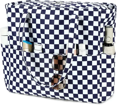 Vista 46 de Bluboon - Bolsa de playa impermeable para mujer, extra grande, con compartimento húmedo, para llevar de fin de semana, bolsa de piscina para viajes