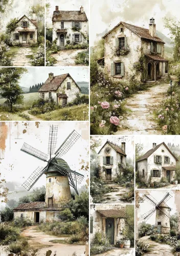 Vista 33 de Papel de arroz para decoupage A4, papel vintage para decoupage, papel vintage (Highland de Navidad - 2 hojas)