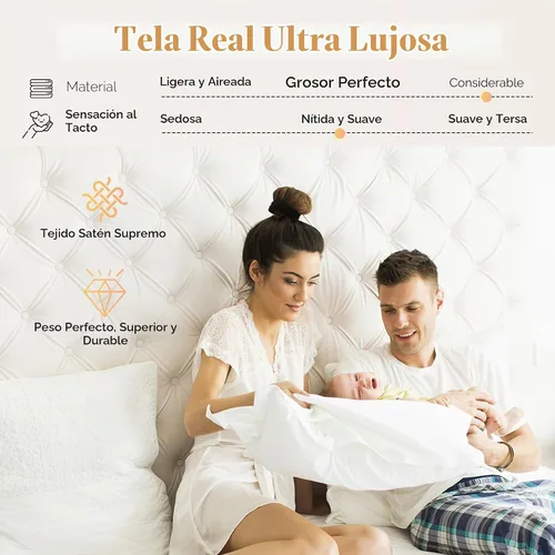 Vista 3 de Sábanas 100% de Algodón Egipcio Tamaño Twin - 800 Alto Número de Hilos, 3 Piezas, Sábana Twin Extra Larga para Dormitorio, Bolsillo Profundo de 16