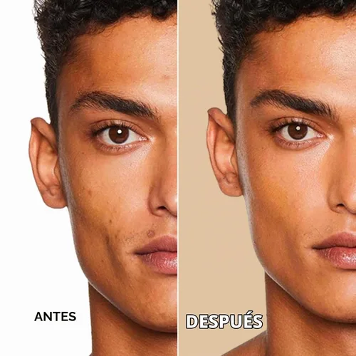 Vista 6 de Gentlehomme - Corrector en Barra - Corrector y Brocha 2 en 1 para Hombre - Para Manchas, Ojeras, Cicatrices, Acné y Tonos de Piel Desiguales Oscuro