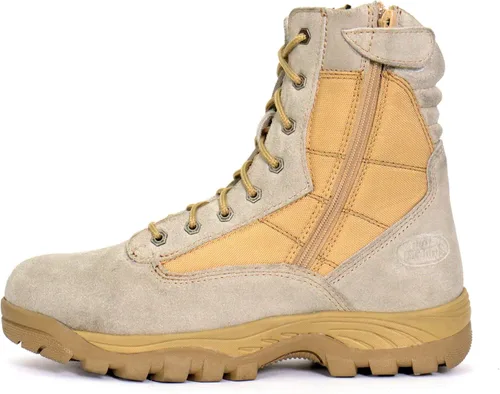 Vista 3 de Hot Leathers BTM1013 - Botas de cuero marrón con cordones y cremalleras para hombre, 7