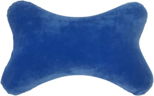 Vista 7 de Bookishbunny Almohadas de espuma viscoelástica con forma de hueso de perro con funda de terciopelo extraíble para automóvil, autobús, camión Negro