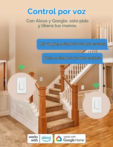 Vista 5 de meross Paquete de 4 interruptores inteligentes de 3 vías, interruptor de luz inteligente compatible con Apple HomeKit, Siri, Alexa, Google Assistant