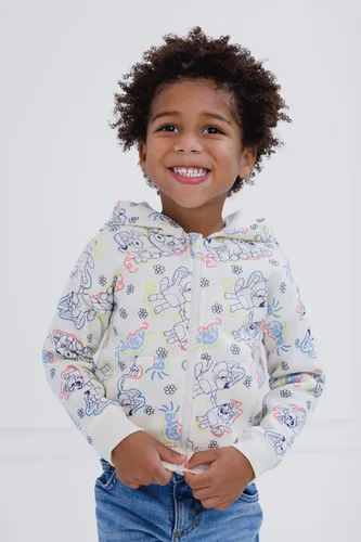 Vista 3 de Bluey Sudadera con capucha de sherpa con cremallera para cosplay, para niños de pequeño a grande (2T - 10-12)