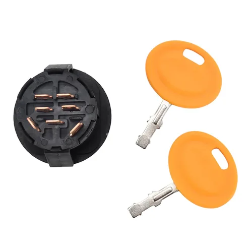 Vista 2 de GY20074 AM133597 Interruptor de arranque de encendido con 2 llaves compatible con John Deere Lawn Tractor L100 L105 L107 L110 L120 D100 D105 D110