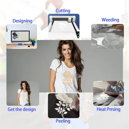Vista 6 de Vinilo de transferencia de calor 3D beige, 3 hojas de 12 x 10 pulgadas, 3D Puff HTV, vinilo hinchado 3D para planchar para bricolaje, camiseta