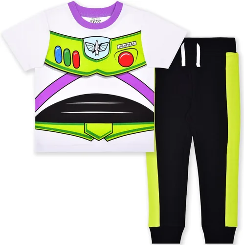 Vista 8 de Disney Toy Story Woody and Buzz Lightyear - Conjunto de camiseta y pantalones de manga corta para niños pequeños