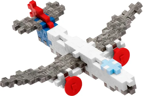 Vista 3 de Plus Plus Kit de Bloques de Construcción de Vehículos, Rompecabezas 3D STEM para Niños, 70 Piezas Interconectables - Tubo Mini Fabricante de Aviones