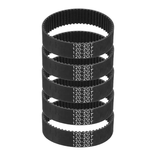Vista 43 de MECCANIXITY 3.780 in GT-2 correa dentada, 5pcs 0.354 in ancho 0.079 in paso impresión 3D GT-2 correa dentada caucho de bucle cerrado, negro