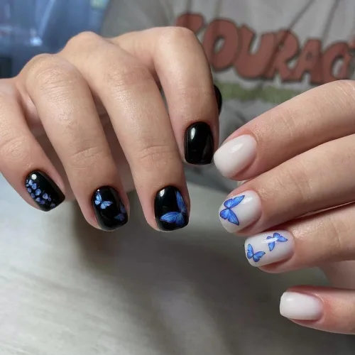 Vista 3 de Eseres 10 hojas de calcomanías de uñas de mariposa para mujer, diseño y arte de uñas