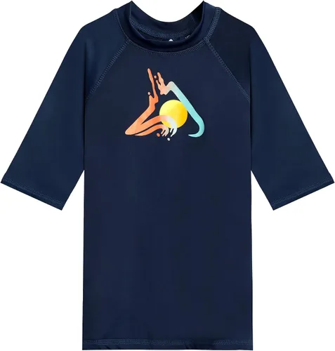 Vista 26 de Kanu Surf Boys Haywire UPF 50+ Sun Protective Rashguard Swim Shirt Estrellas Alaska Blue