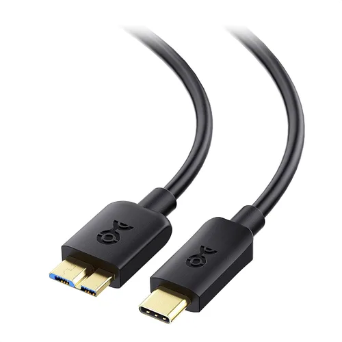 Vista 8 de Cable Matters 10Gbps Cable USB C corto a Micro USB 3.0 - 1 pie, cable de disco duro USBC, cordón Micro B a USBC, compatible con disco duro externo
