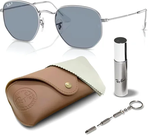 Vista 69 de Ray-Ban RB3548N Lentes planas hexagonales, gafas de sol cuadradas y redondas con kit oficial de gafas